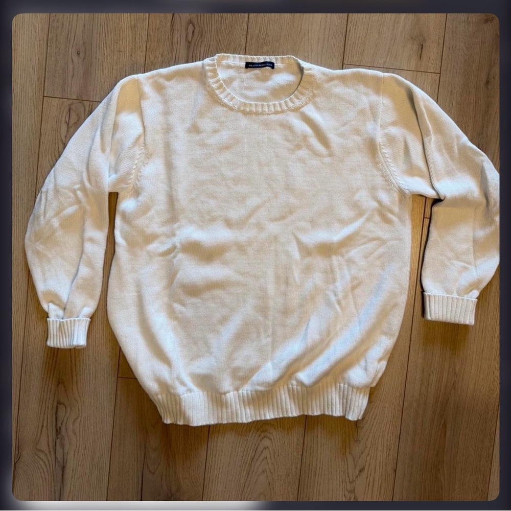 Brandy melville cotton Crewneck Sweater in Off-White